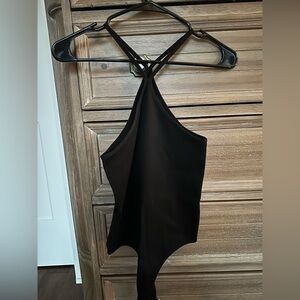 Wild Fable Black Halter Top Bodysuit